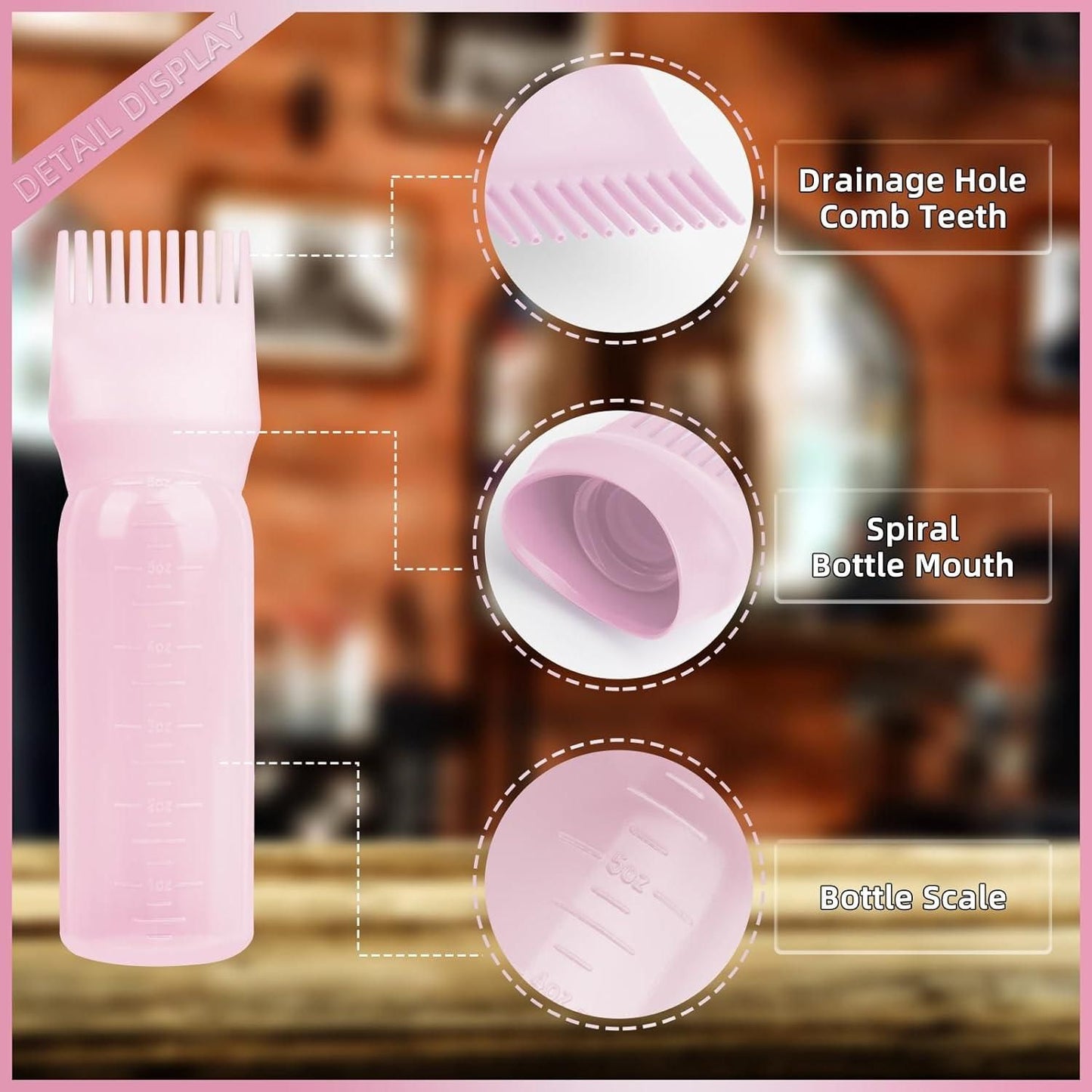 Root Comb Applicator Bottle for Hair Dye & Oil h5swdg-k7