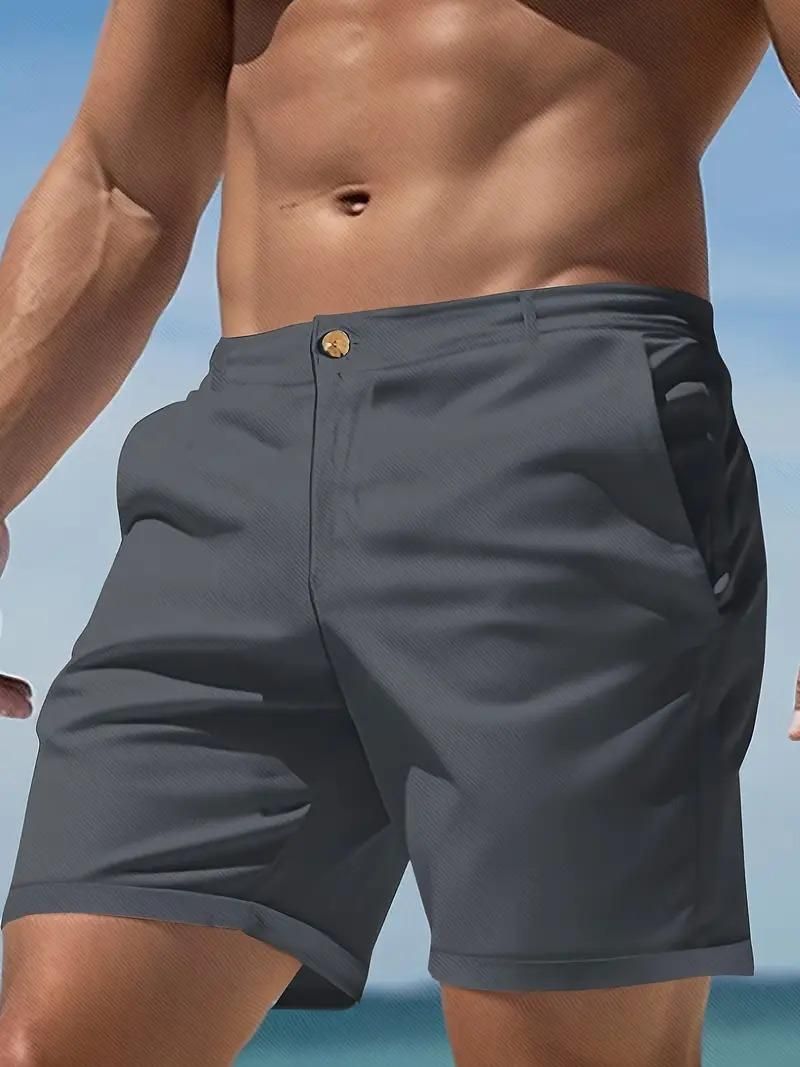 Men's Sleek Solid Casual Shorts h5swdg-k7