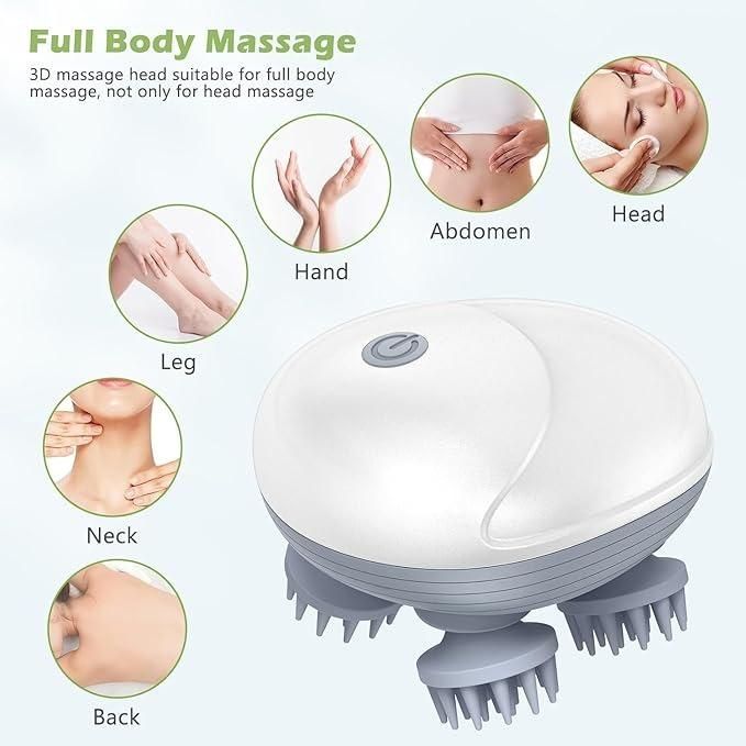 Electric Scalp Massager – Wireless, Waterproof & Rechargeable