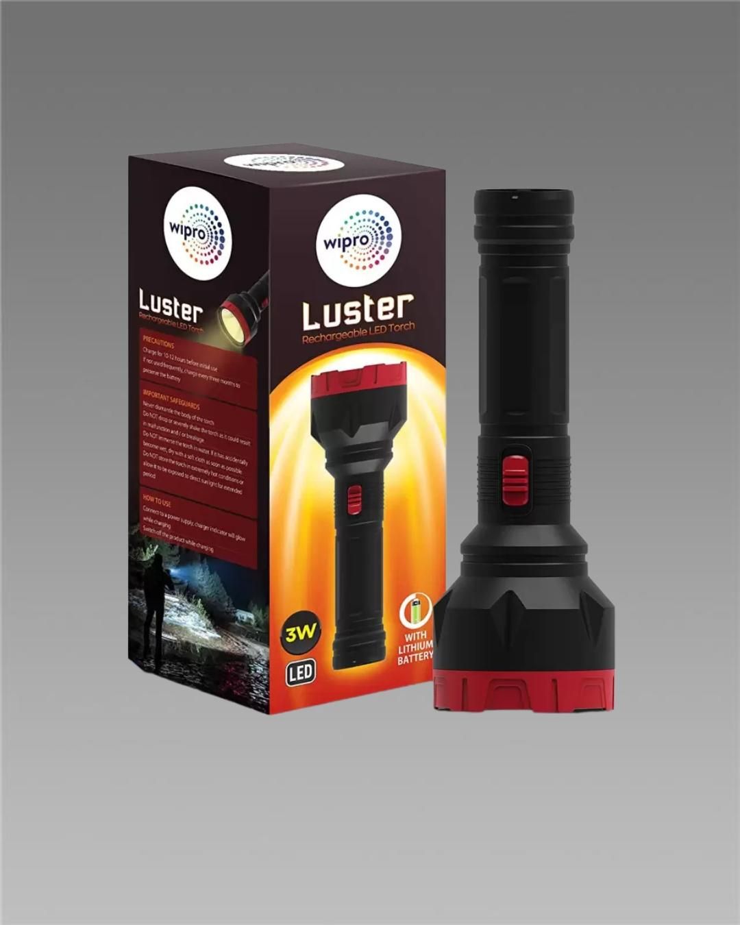 Led Bright Rechargeable Torch (Assorted Color) h5swdg-k7