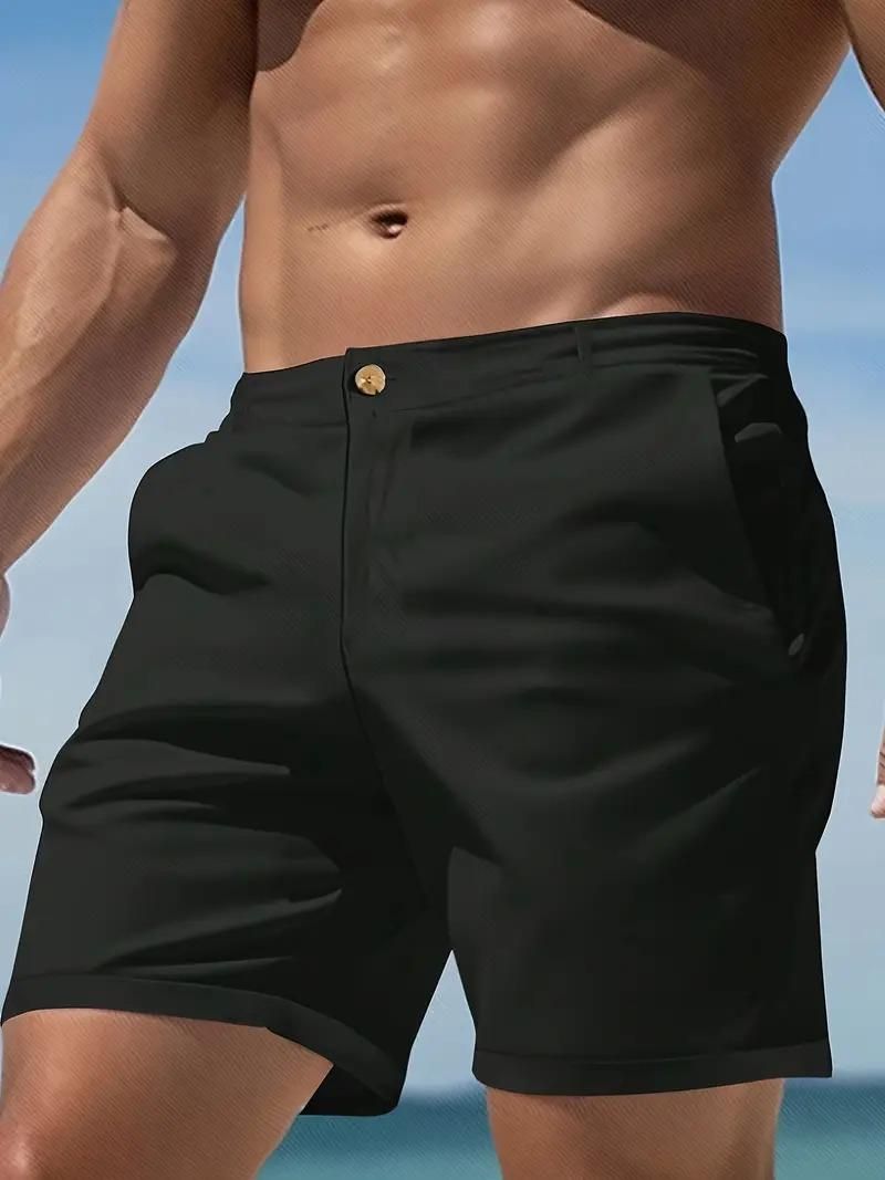 Men's Sleek Solid Casual Shorts h5swdg-k7