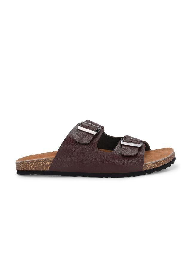 Mens Arizona Cherry Leather Slippers h5swdg-k7