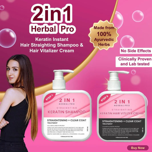 2 in 1 Herbal Pro Hair Shampoo & Cream (Pack of 2) h5swdg-k7