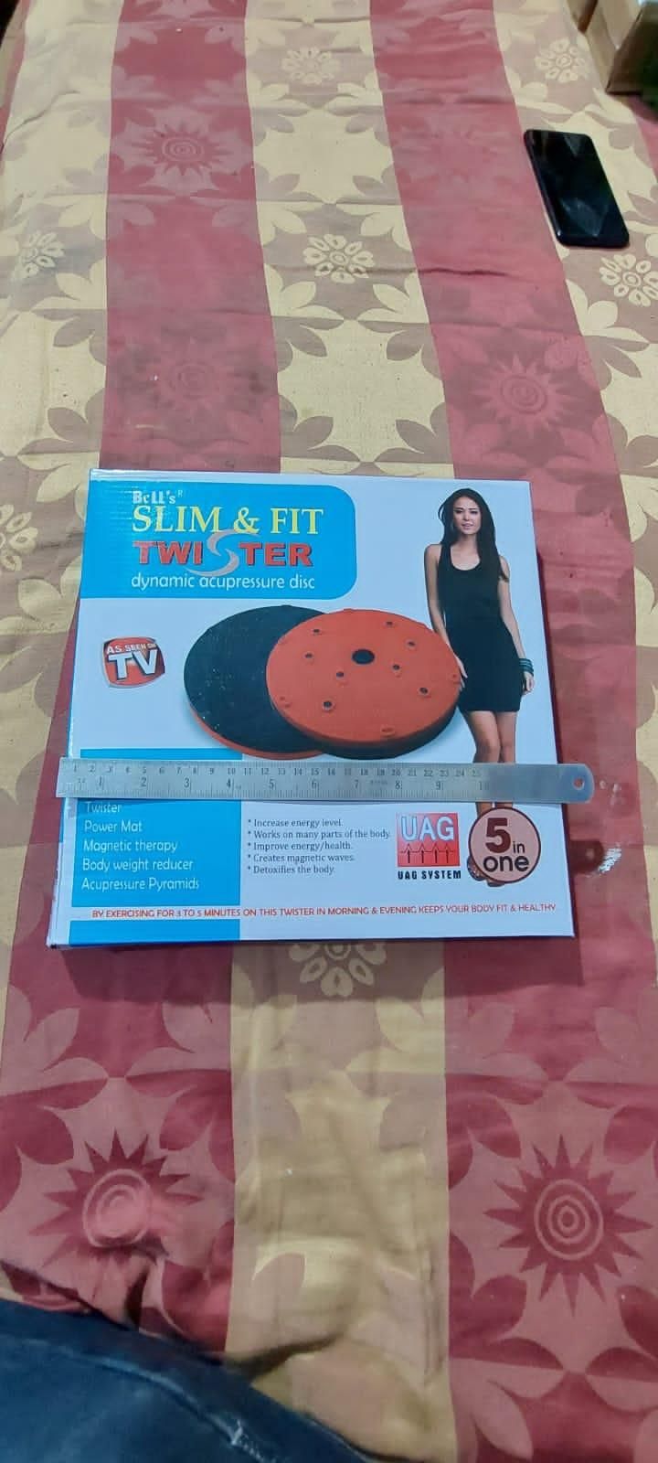 Waist Disk Acupressure Magnet Reflexology Slimming Belly 2 in 1 Belly Twister Now Exerciser (Blue) h5swdg-k7