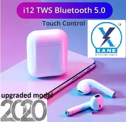XANK TWS i12 Bluetooth Earphone with Portable Charging Case (White, True Wireless) h5swdg-k7
