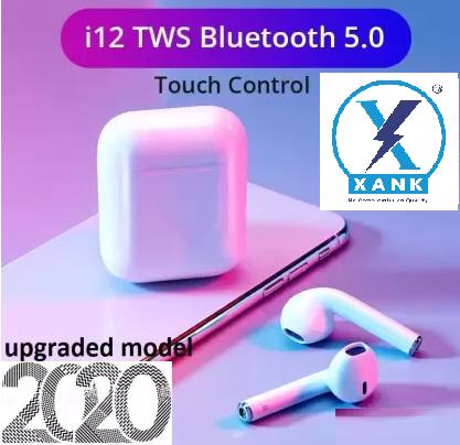 XANK TWS i12 Bluetooth Earphone with Portable Charging Case (White, True Wireless) h5swdg-k7
