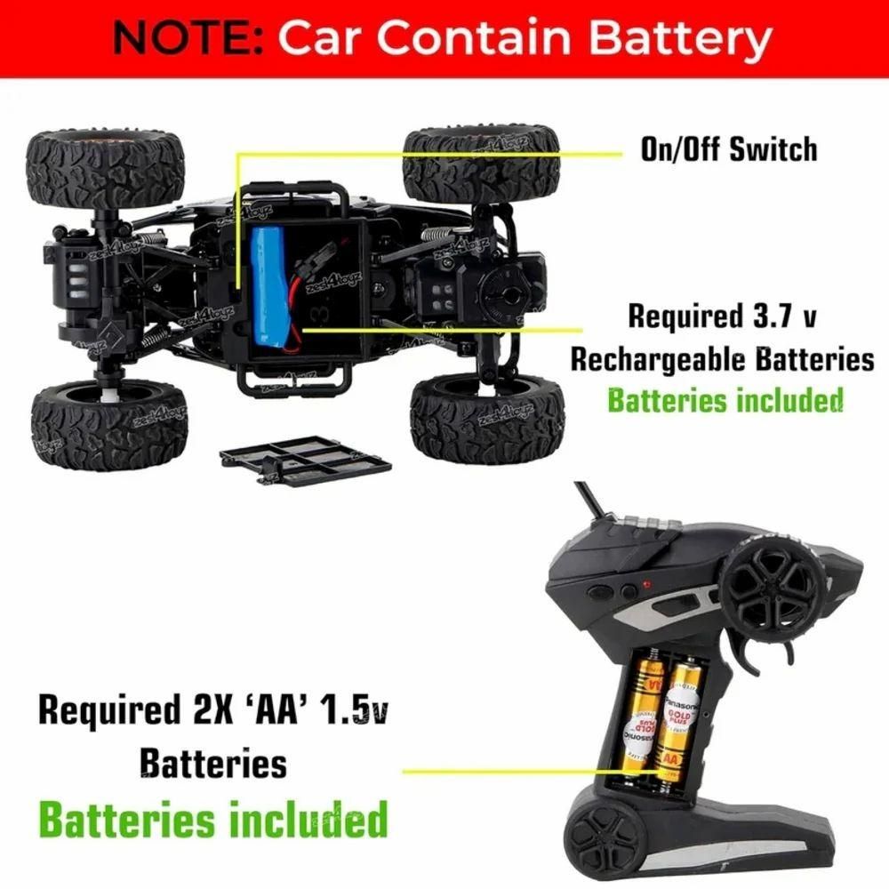 Remote Controlled  Rock Crawler Monster Truck Toy Vehicle for Kids. h5swdg-k7