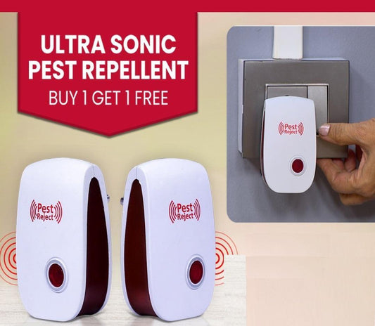 Ultrasonic Pest Repeller for Mosquito, Cockroaches, etc (Pack of 2) h5swdg-k7