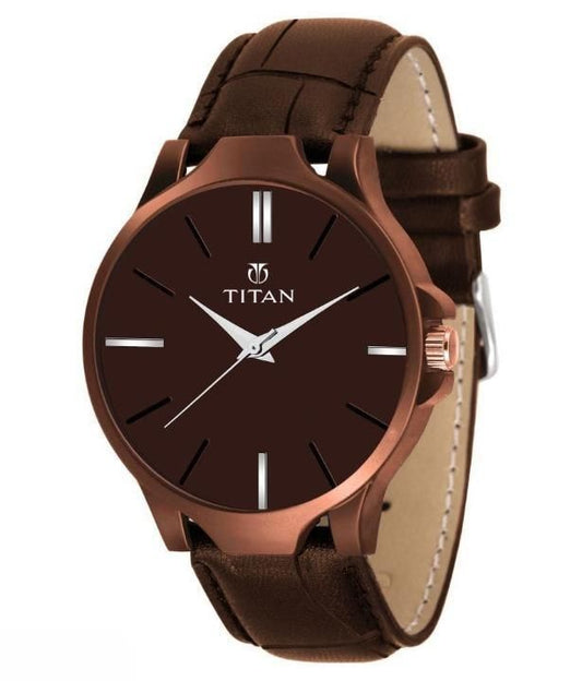 Men's Analog Leather Watch h5swdg-k7