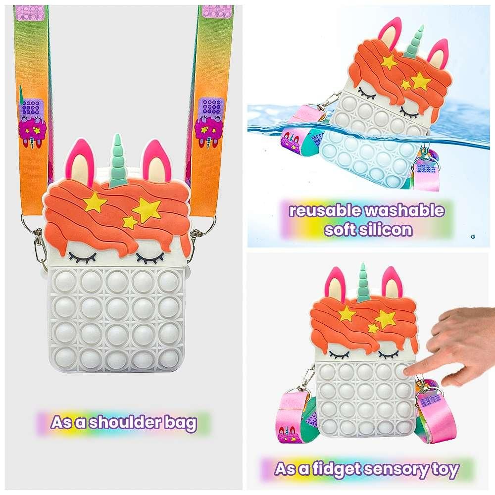 Pop It Bag for Girls -P- Unicorn sling Bags for Girls Kids Sling Bags h5swdg-k7