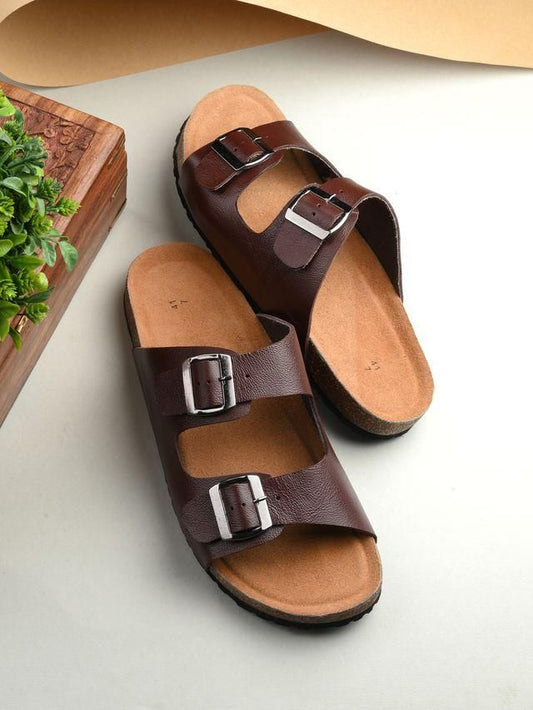 Mens Arizona Cherry Leather Slippers h5swdg-k7