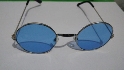 Unisex Round Frame Blue Sunglasses h5swdg-k7