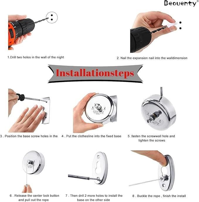 Stainless Steel Retractable Clothesline h5swdg-k7
