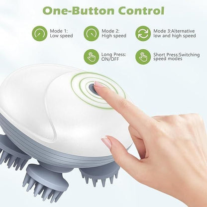 Electric Scalp Massager – Wireless, Waterproof & Rechargeable