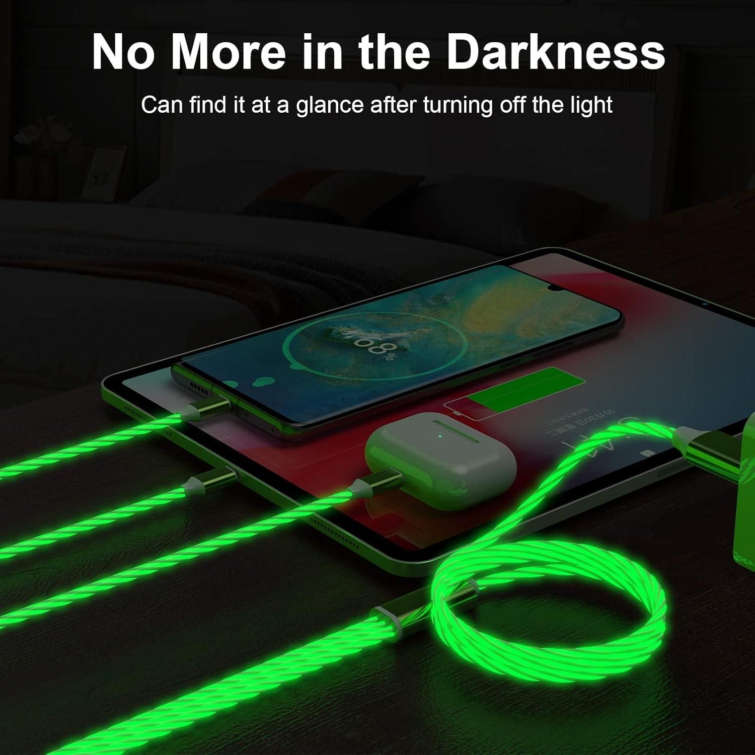 3-in-1 Multi USB Universal Flowing LED Light Up Phone Charge Cable h5swdg-k7