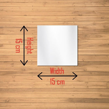 Big Square Silver 3D Acrylic Mirror Wall Sticker (Pack of 1) h5swdg-k7