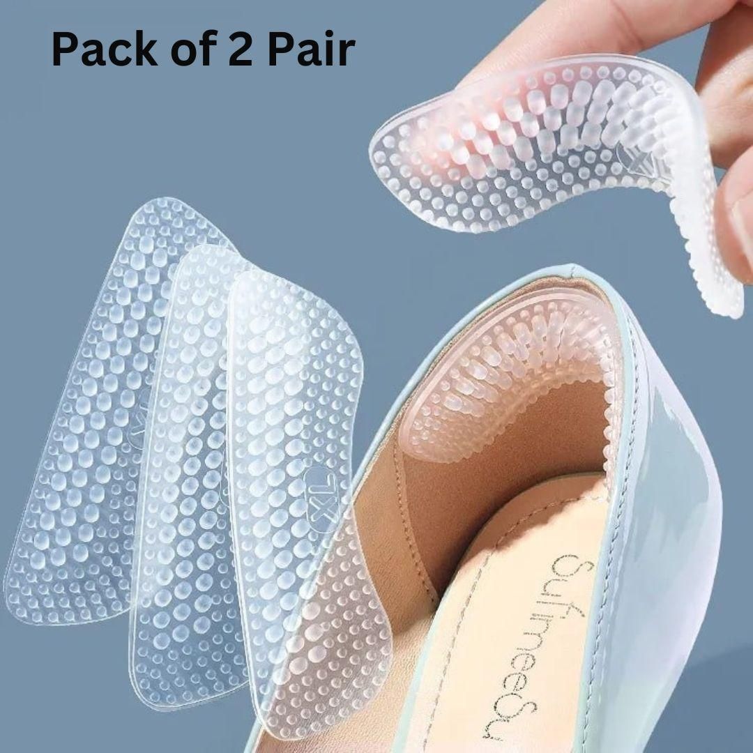 Silicone Heel Liner Grip Cushions Insoles- 2 Pair h5swdg-k7