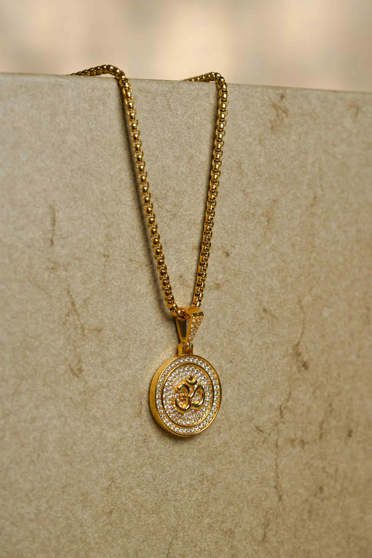 Om Symbol Pendant With Chain h5swdg-k7