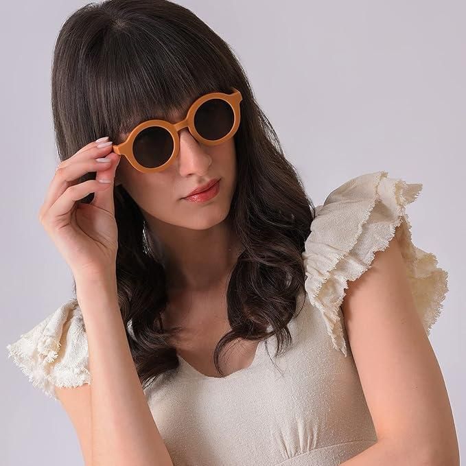 Haute Sauce Women Brown Lens Brown Round Sunglasses (Pack of 2) h5swdg-k7
