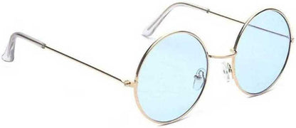 Unisex Round Frame Blue Sunglasses h5swdg-k7