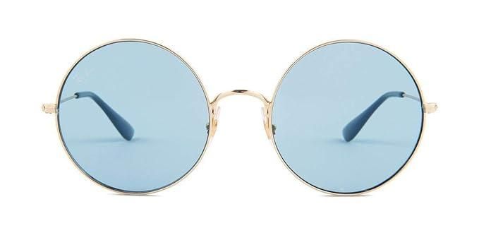 Unisex Round Frame Blue Sunglasses h5swdg-k7