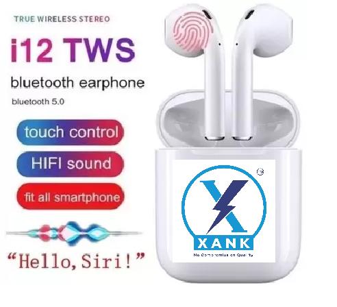 XANK TWS i12 Bluetooth Earphone with Portable Charging Case (White, True Wireless) h5swdg-k7
