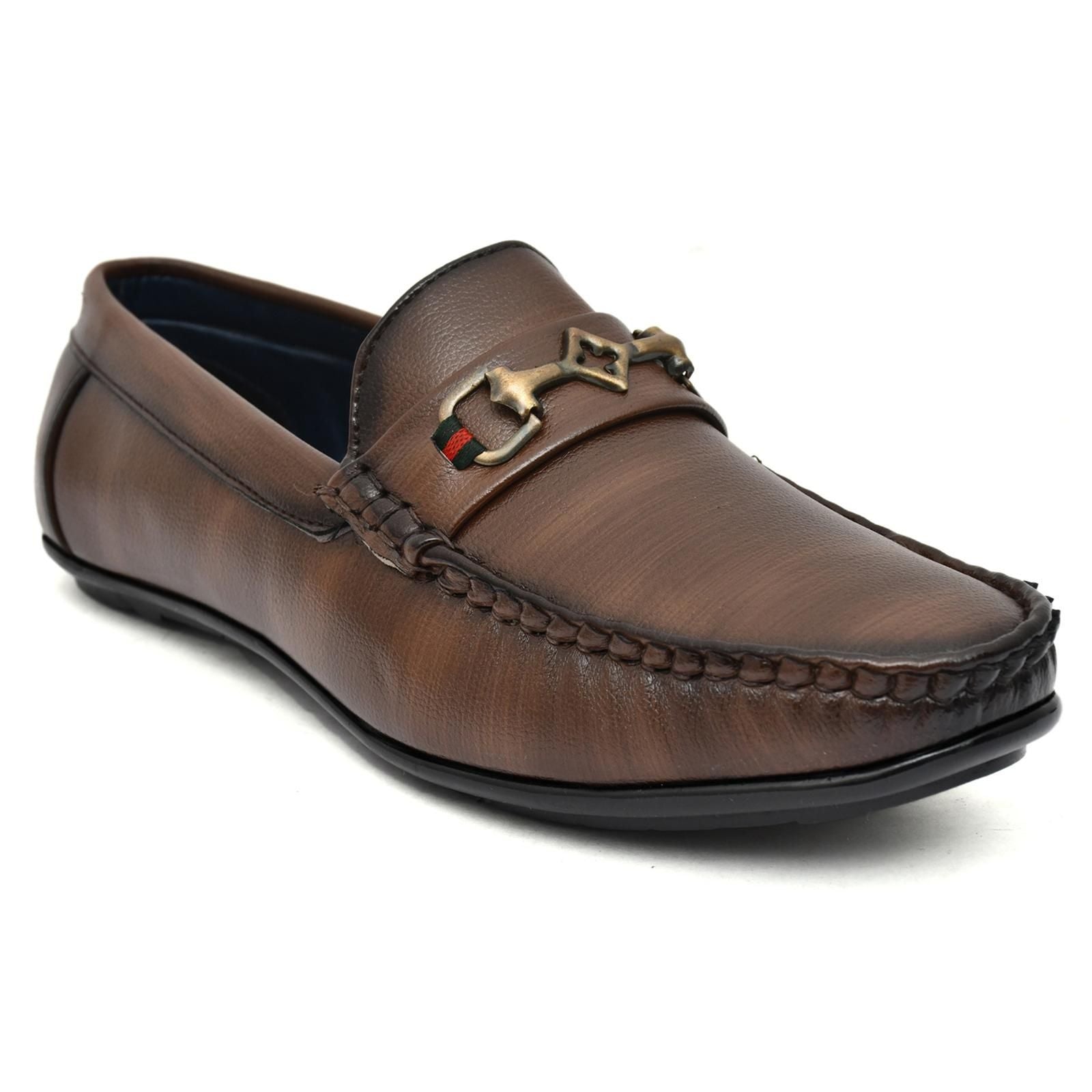 Brown Vegan Leather Loafers h5swdg-k7