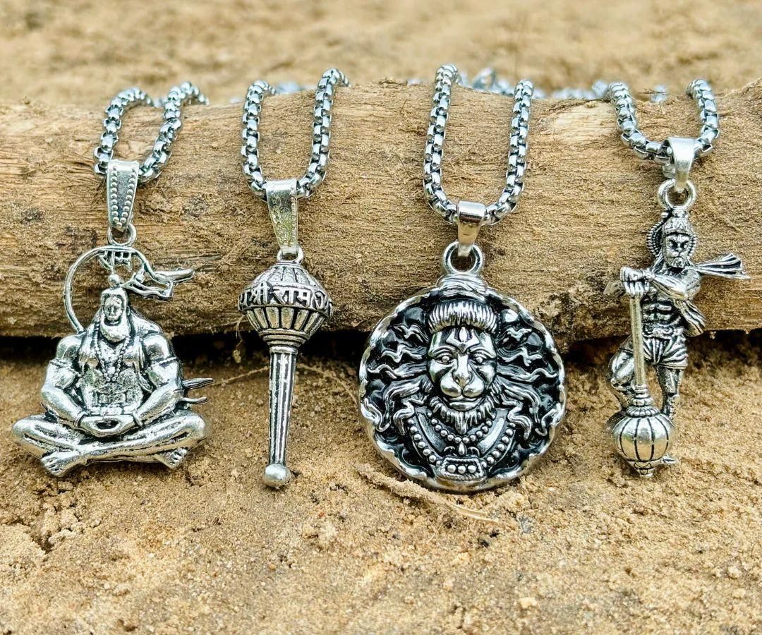 Lord Hanuman Chain With Pendant (Pack of 4) h5swdg-k7
