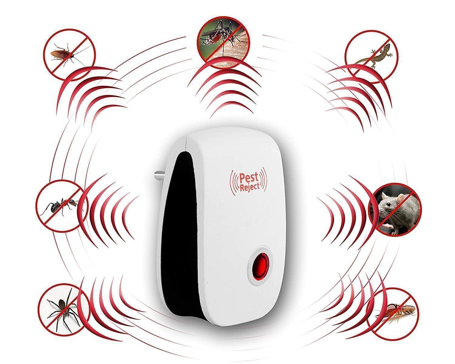 Ultrasonic Pest Repeller for Mosquito, Cockroaches, etc (Pack of 2) h5swdg-k7