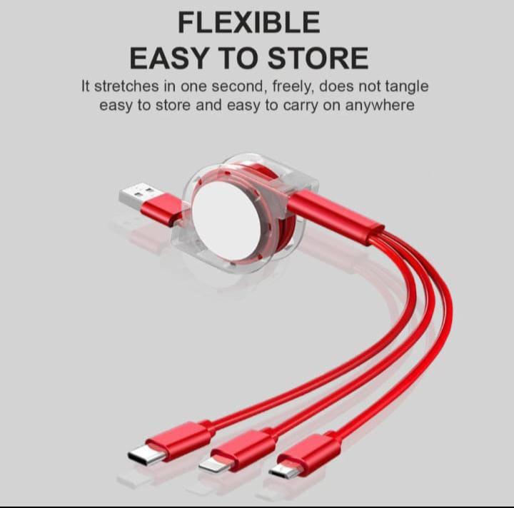 King Shine Multi Retractable 3.0A Fast Charger h5swdg-k7