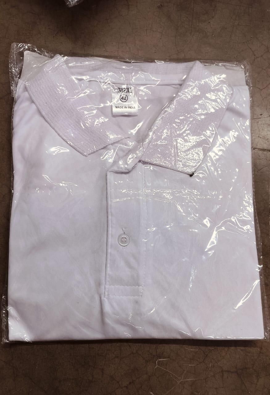 Poly Cotton Solid Half Sleeves Mens Polo T-shirt (Pack of 3) h5swdg-k7