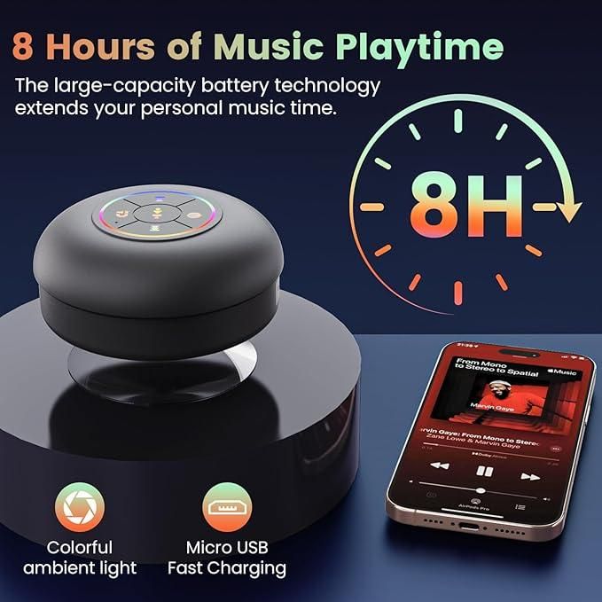 Large Suction Cup Waterproof Bluetooth Speaker h5swdg-k7