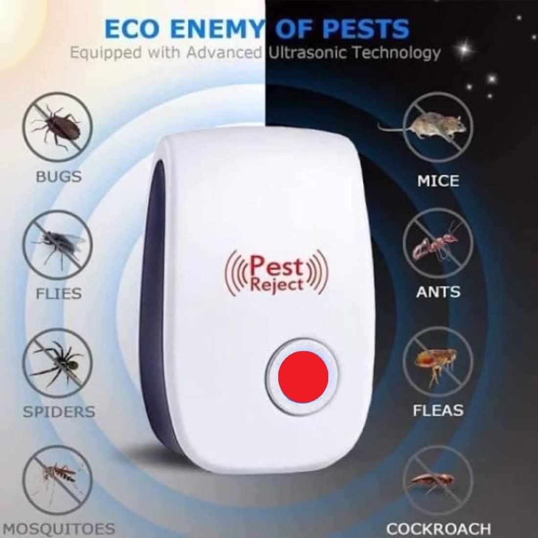 Ultrasonic Pest Repeller for Mosquito, Cockroaches, etc (Pack of 2) h5swdg-k7
