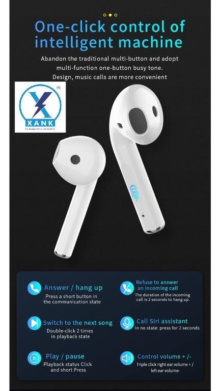 XANK i12 Earbuds with Charging Case Support All Smartphones & Tablets (White) h5swdg-k7