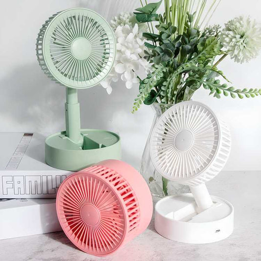 Adjustable Height Telescopic Rechargeable Standing Fan Rechargeable Pedestal Fan h5swdg-k7
