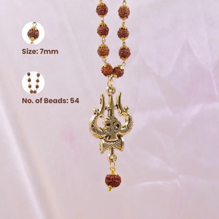Panchmukhi Rudraksha OM Shiva Trishool Mala h5swdg-k7