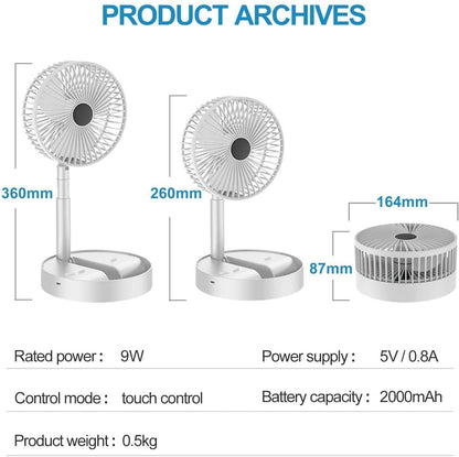 Powerful Rechargeable High Speed Table Desk Fan h5swdg-k7