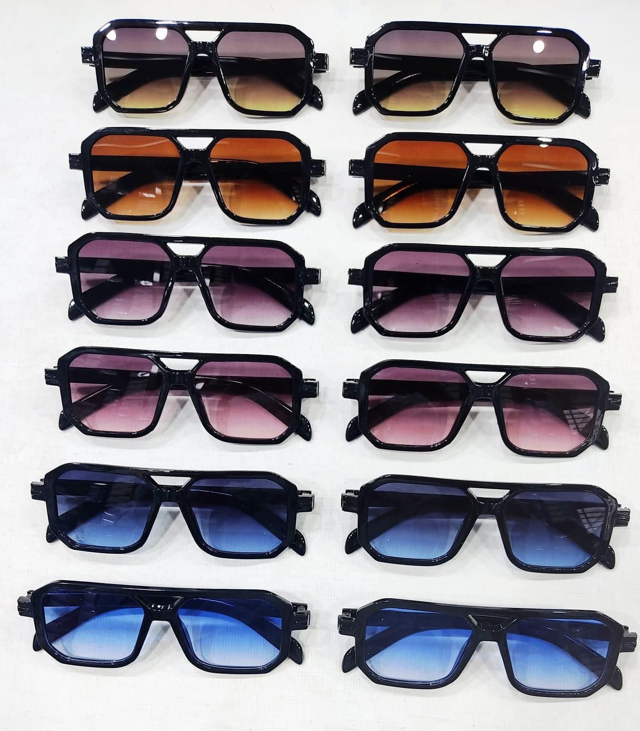 Vintage Square Frame Glasses Pack of 6 h5swdg-k7
