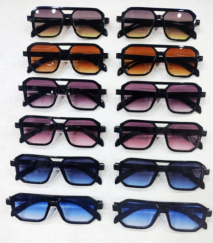Vintage Square Frame Glasses Pack of 6 h5swdg-k7