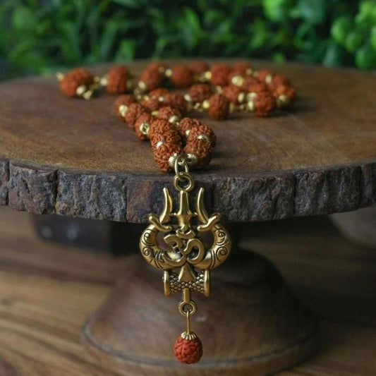 Panchmukhi Rudraksha OM Shiva Trishool Mala h5swdg-k7