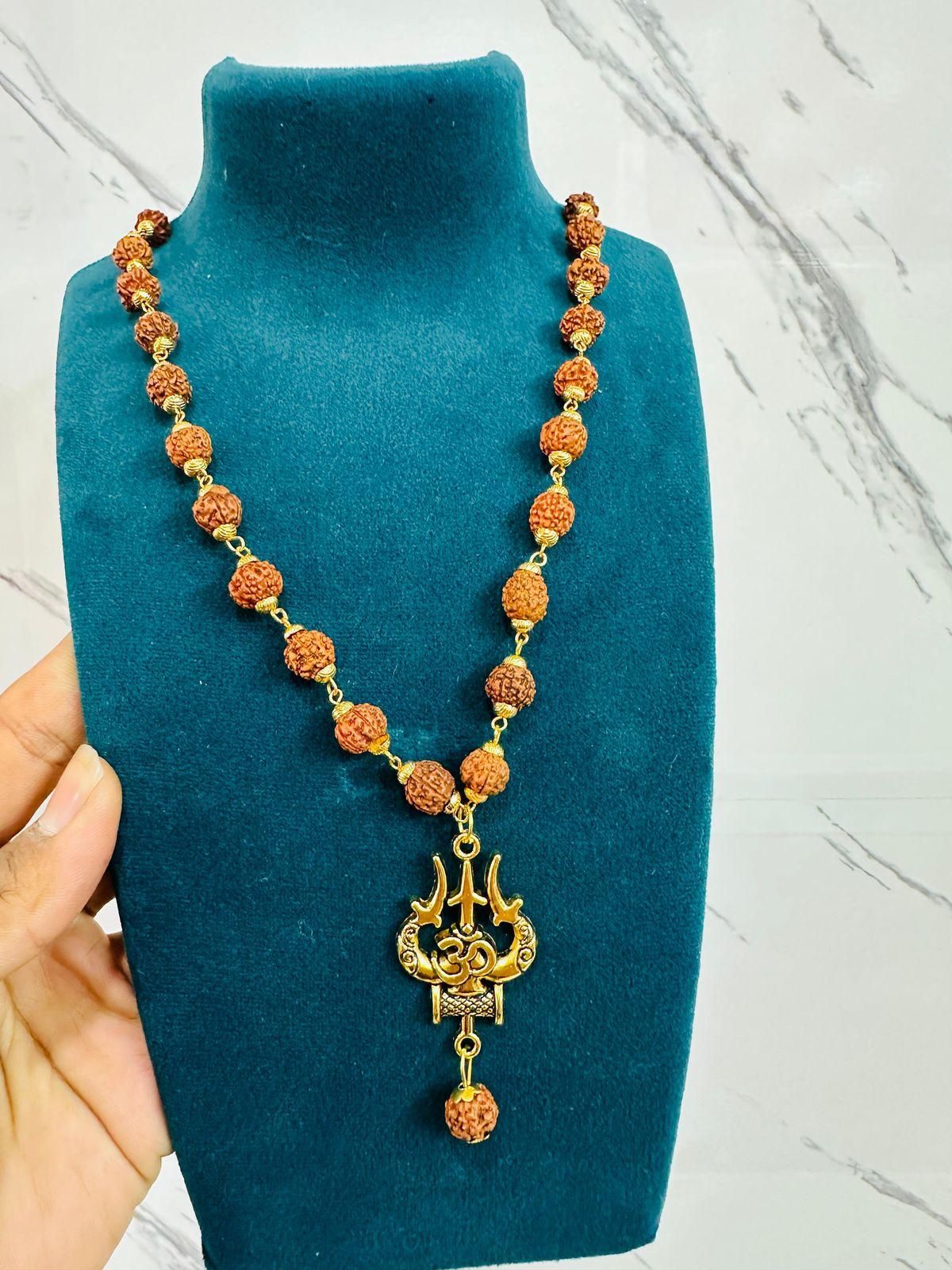 Panchmukhi Rudraksha OM Shiva Trishool Mala h5swdg-k7