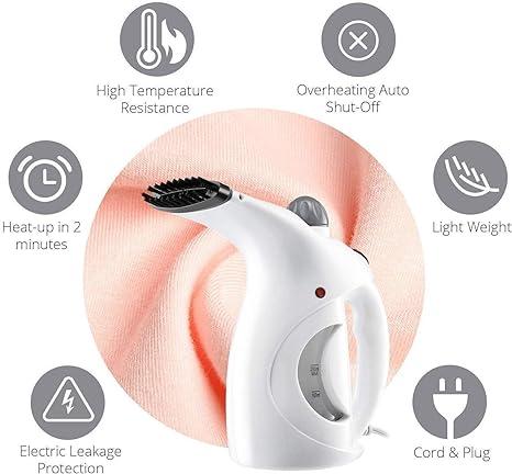 Fast Heat-up Portable Handheld Garment/Facial Vapor Steamer Iron Brush for Home and Travel Handy (Multicolour) h5swdg-k7