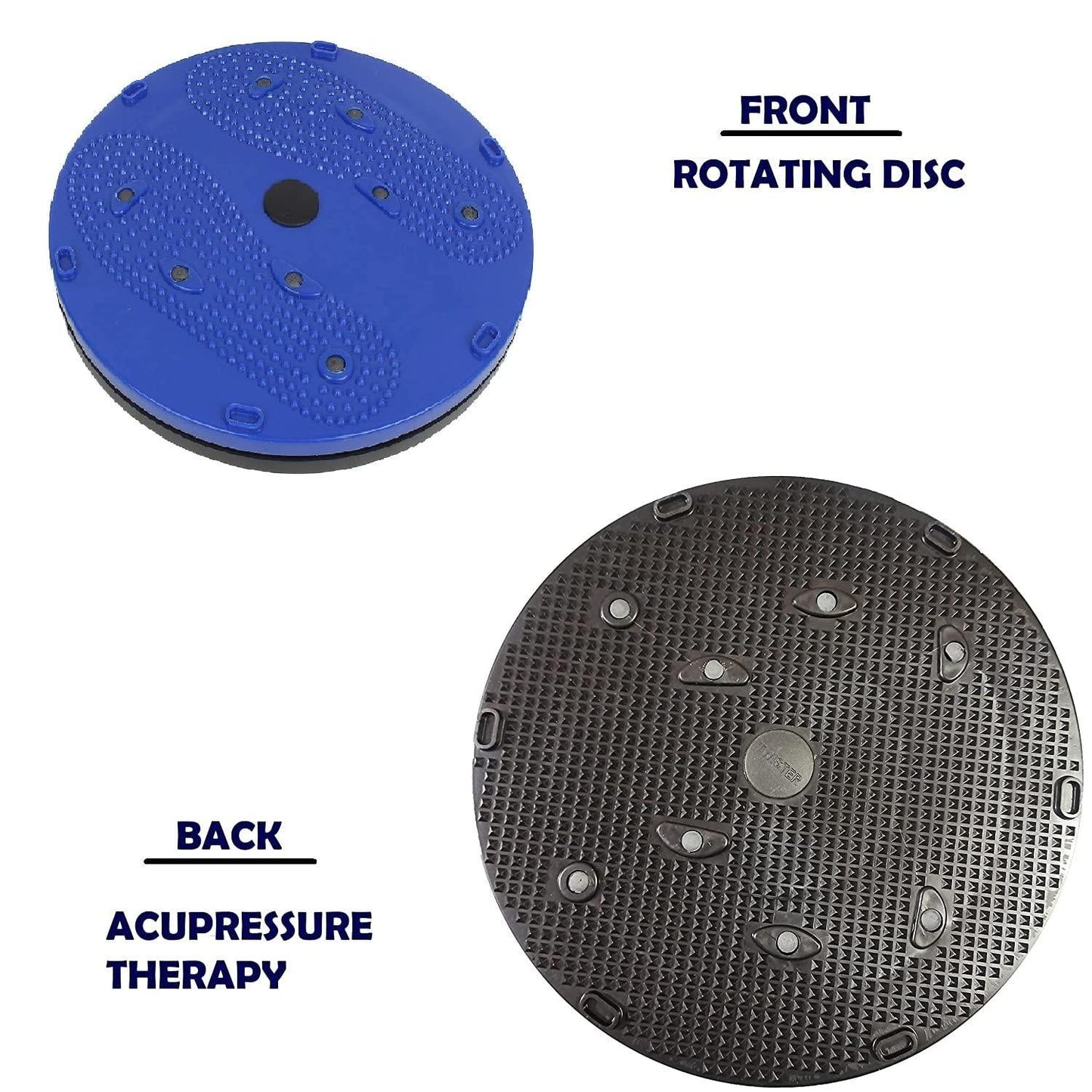 Waist Disk Acupressure Magnet Reflexology Slimming Belly 2 in 1 Belly Twister Now Exerciser (Blue) h5swdg-k7