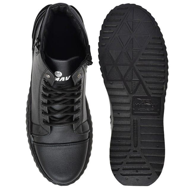 Men's Korean Style High Top Casual Shoes For Men (Black) h5swdg-k7