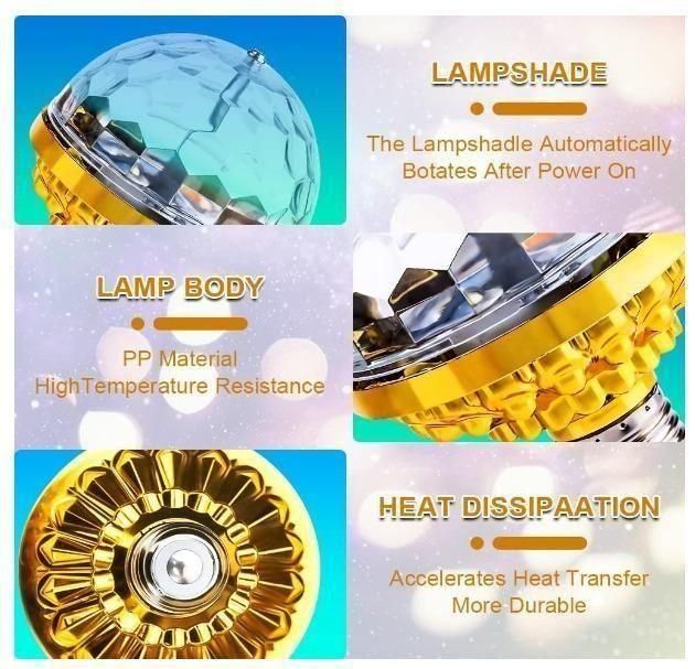 Rotating Magic Ball Light with Lamp Holder Set h5swdg-k7