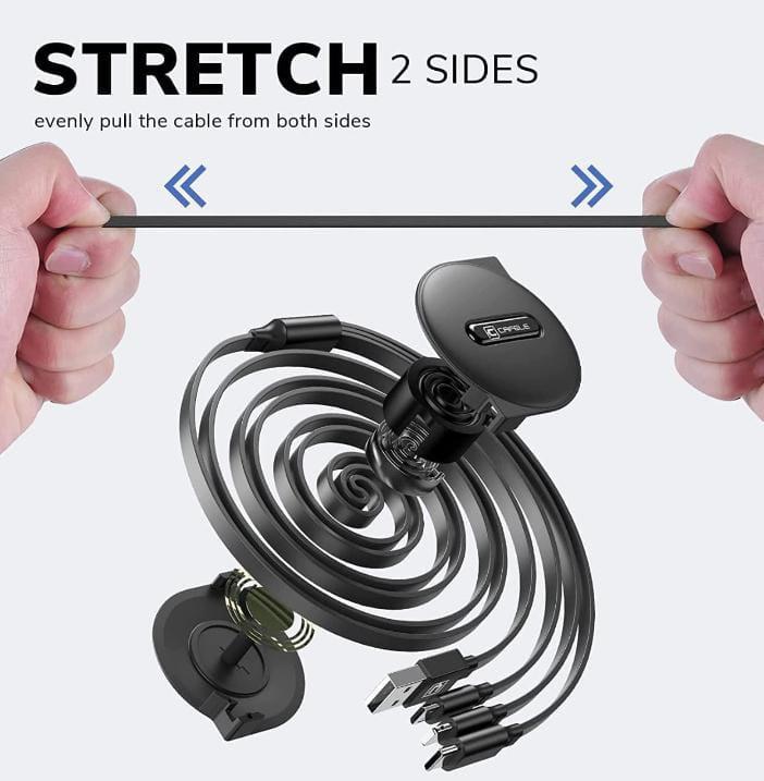King Shine Multi Retractable 3.0A Fast Charger h5swdg-k7