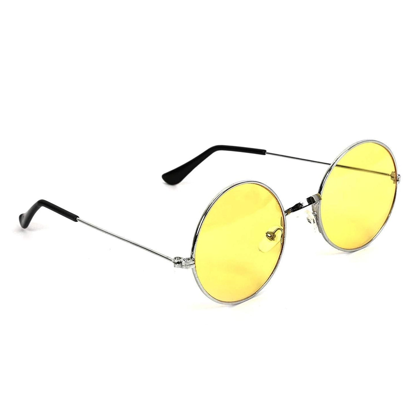 Unisex Free Size Round Sunglasses (Yellow) h5swdg-k7