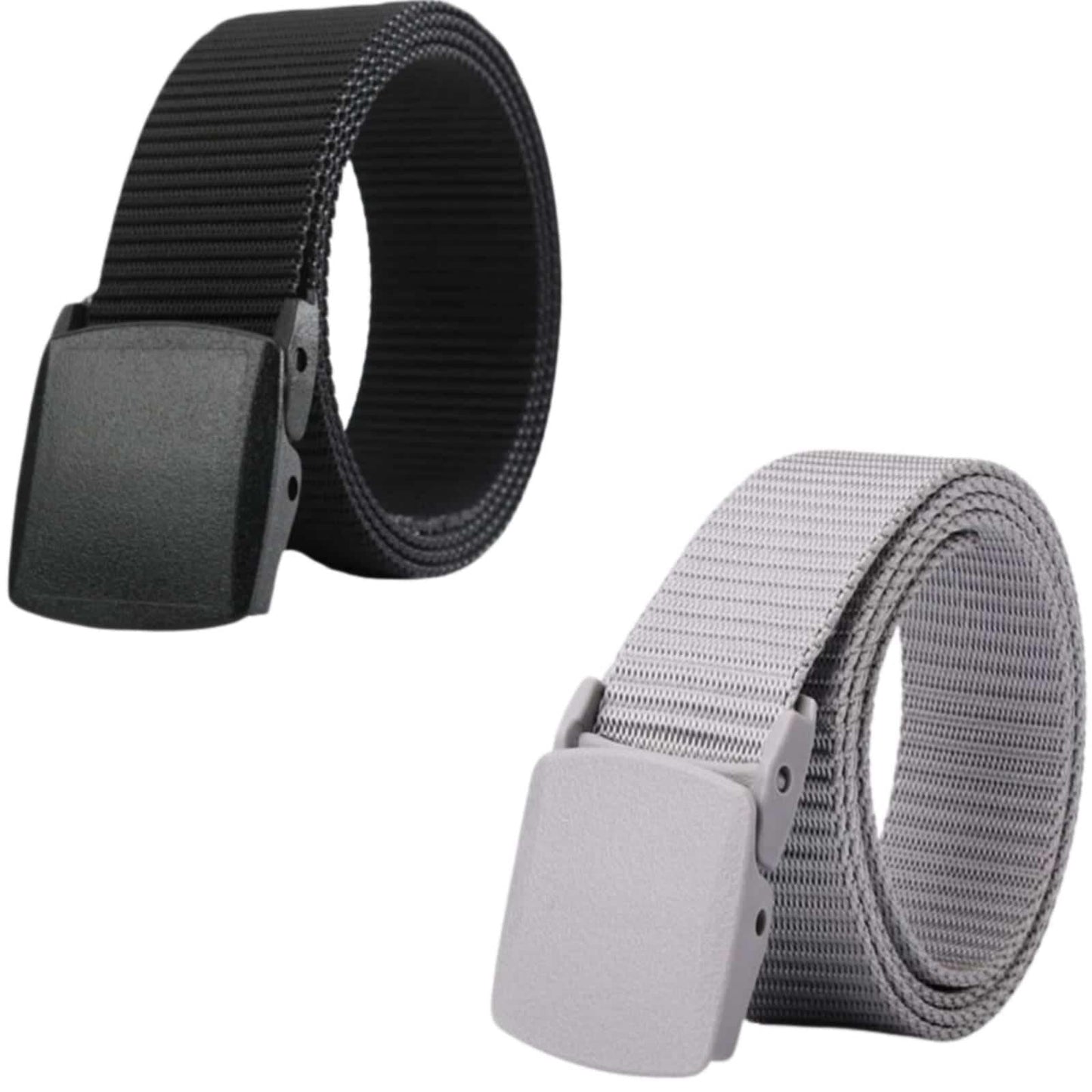 Unisex Canvas Belt Pack Of 2 FDCANVASBELTBLKGREY h5swdg-k7