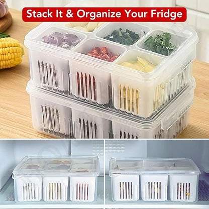 Food Storage Box With Lid and 6 Compartments h5swdg-k7