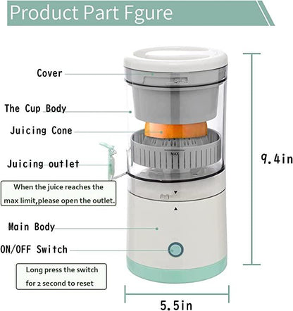 Portable USB Citrus Juicer – Rechargeable & Travel-Frien